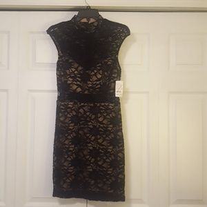 Lacy party dress evening NWT black